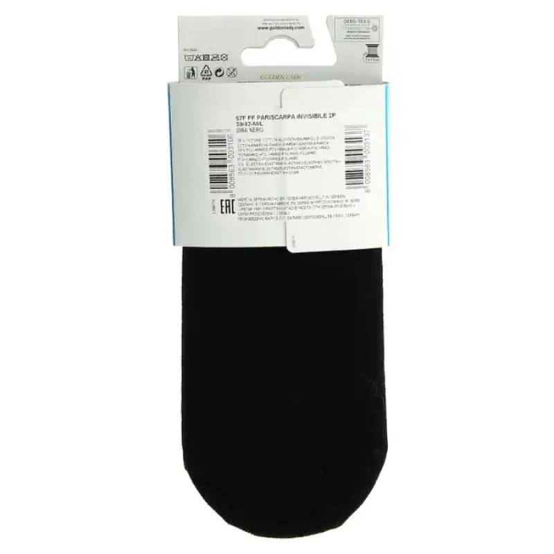 Golden Lady Sosete Pariscarpa Invisibili Negru Bombac 39/42 Set/2 Bax 5 buc.
